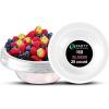 PARTY BARGAINS 12oz Contrast Collection Disposable Bowls, Contrast Collection Clear with White Rim [20 Pack]