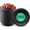 PARTY BARGAINS 12oz Disposable Black Plastic Bowls (200 Pack) Microwave Safe Dinnerware