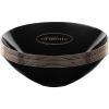 PARTY BARGAINS 16oz Disposable Organic Collection Round Bowls, 10 Pack, Black with Gold Rim, Elegant Plastic Dish Bowl Containers for Storing,