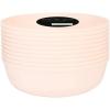 PARTY BARGAINS 16oz Edge Collection Disposable Bowls, 10 Pack, Pink, Round Plastic Bowls for Mixing, Serving, and Storing Foods, Salads, Desserts(Pink)