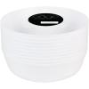 PARTY BARGAINS 16oz Edge Collection Disposable Bowls, 10 Pack, Pink, Round Plastic Bowls for Mixing, Serving, and Storing Foods, Salads, Desserts(White)