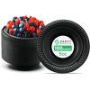 PARTY BARGAINS 5oz Disposable Black Plastic Bowls (100 Pack) Microwave Safe Dinnerware
