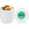 PARTY BARGAINS 5oz Disposable White Plastic Bowls (100 Pack) Microwave Safe Dinnerware