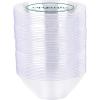 PARTY BARGAINS 6oz Disposable Organic Collection Round Bowls, 100 Pack, Clear, Premium-quality & Elegant Plastic Dish Bowl Containers, Dishware for Storing, Serving