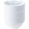 PARTY BARGAINS 6oz Disposable Organic Collection Round Bowls, 50 Pack, White, Premium-quality & Elegant Plastic Dish Bowl Containers, Dishware for Storing, Serving