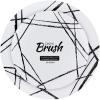 PARTY BARGAINS 7.5″ & 10″ Combo Disposable Brush Strokes Collection Salad & Dinner Plates, 64 Pack, White Plate/Black Brush, Plastic Dinnerware Plates, Perfect for Banquet, Formal Events
