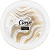PARTY BARGAINS 7.5″ & 10″ Curve Collection Disposable Dinner Plates Combo – 64 Pack, Heavy Duty Silver Gold Curve Elegant Tableware Dish Plates for Banquets, Catering, and Formal Events