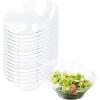 PARTY BARGAINS Clear Plastic Angled Bowls, 10 oz Small, 16 Pack, Heavy-Duty Disposable Party Serving Bowls for Appetizers & Desserts(Clear)