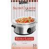PARTY BARGAINS Slow Cooker Liners Extra Large 10 Pack, Fits 7–8 Quart Crock-Pots, 21 x 4 x 13 Inches, 4″ Wide Gusset, Heavy-Duty Multi-Use Cooking Bags, Oven & Sous Vide Safe(X-Large 10 Liners)