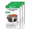 PARTY BARGAINS Slow Cooker Liners Extra Large 10 Pack, Fits 7–8 Quart Crock-Pots, 21 x 4 x 13 Inches, 4″ Wide Gusset, Heavy-Duty Multi-Use Cooking Bags, Oven & Sous Vide Safe(Large 30 Liners)