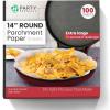 Party Bargains 12″ Round Parchment Paper Sheets for Baking & Cooking – 200 Non-Stick Oven Safe Liners for Cake Pans Roasting & Cookies(14 Inches)