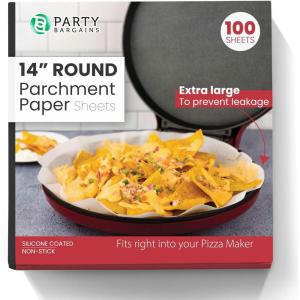 Party Bargains 12″ Round Parchment Paper Sheets for Baking & Cooking – 200 Non-Stick Oven Safe Liners for Cake Pans Roasting & Cookies(14 Inches)