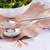 Party Bargains Disposable Novelty Serving Spoon & Spork, 8 Pack, White Plastic Kitchen Serveware Utensils for Buffet, Catering, Wedding, Birthday, Party(Silver)