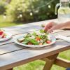 Blue Sky 100 Count Disposable Plastic Plates, 7″, White