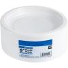 Blue Sky 9 Inch White Plastic Plates – [100 Count] Disposable Plastic Plates, Microwave Safe, Perfect for Birthday Parties, Weddings, Banquets, Picnics, and Everyday Use