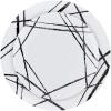 Brush Black Combo Plates, 7.5″ & 10″ – 32 Pieces – Artistic & Fun Dinnerware with Soft Brush Strokes, Perfect for Formal & Casual Dining