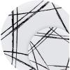 Brush Black Combo Plates, 7.5″ & 10″ – 32 Pieces – Artistic & Fun Dinnerware with Soft Brush Strokes, Perfect for Formal & Casual Dining
