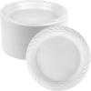 Blue Sky 100 Count Disposable Plastic Plates, 6-Inch, White