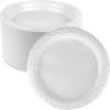 Blue Sky 100 Count Disposable Plastic Plates, 7″, White