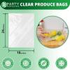 Party Bargains 10″ X 15″ Plastic Unprinted Produce Bag on a Roll, Bread and Grocery Clear Bag, 450 Bags(18 x 24 Inches)
