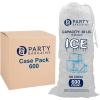 Party Bargains 15 lb Plastic Drawstring Ice Bags 600 Count 24″ x 14″ Durable Heavy Duty Ice Storage Bags for Parties Catering Coolers Outdoor Events(600)