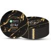 PARTY BARGAINS 6″ Gold Stroke Collection Disposable Bread n Butter Plates, 20 Pack, Black Plastic Table Setting Plates, Excellent Dinnerware for Banquet, Formal Events