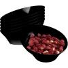 PARTY BARGAINS Black Plastic Angled Bowls, 10 oz Small, 16 Pack, Heavy-Duty Disposable Party Serving Bowls for Appetizers & Desserts(Black)
