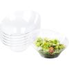 PARTY BARGAINS Black Plastic Angled Bowls, 10 oz Small, 16 Pack, Heavy-Duty Disposable Party Serving Bowls for Appetizers & Desserts(Clear)