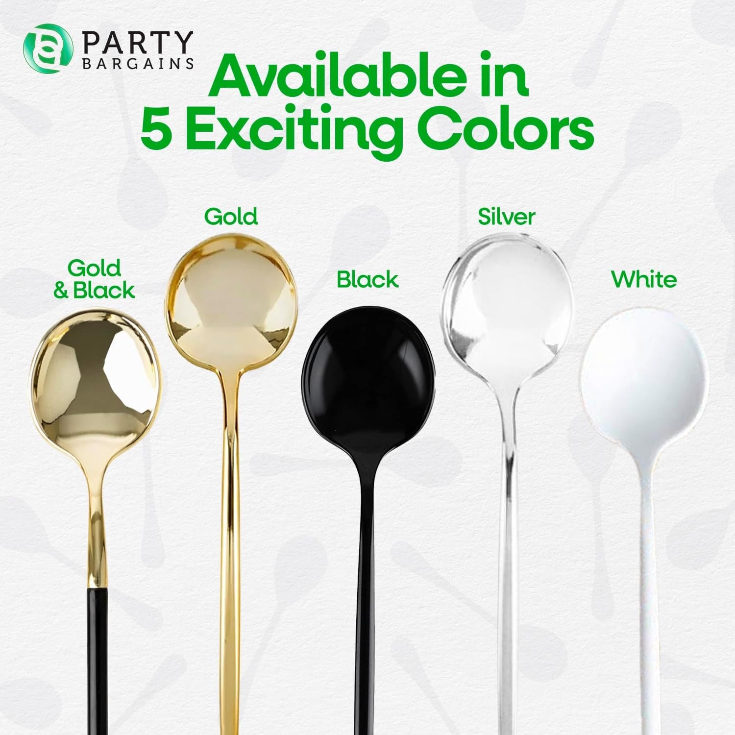 image:imageParty Bargains Disposable Plastic Flatware Soup Spoon Utensils 32 Pack White Novelty Modern Design Kitchen Silverware Cutlery Excellent Use for Household Dinner Parties Buffet Catering