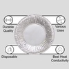 PARTY BARGAINS 12oz Aluminum Pie Pans – 100 Pack, 6-inch Disposable Round Mini Pie Pans for Pies, Tarts, Quiche (Max 240°C)