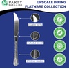 PARTY BARGAINS Disposable Upscale Collection Knives, 40 Count, Silver, Plastic Flatware Cutlery Utensils, Excellent for Birthdays, Parties, Buffets, Catering Service, Formal Events