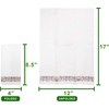 Party Bargains Disposable Linen-Feel Guest Towels, 100 Pack, 13″ x 16″ White with Rose Gold Lace Print, Soft Paper Hand Towels, Weddings, Cocktail Party, Decorative Fold Dinner Napkins