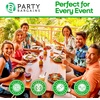 Party Bargains Disposable Plastic Flatware Dinner Fork Utensils, 32 Pack, Black Gold, Novelty Modern Design Kitchen Silverware Cutlery, Excellent Use for Household Dinner, Parties, Buffet, Catering