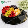 Party Bargains Disposable Plastic Flatware Dinner Fork Utensils, 32 Pack, Black, Novelty Modern Design Kitchen Silverware Cutlery, Excellent Use for Household Dinner, Parties, Buffet, Catering