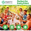 Party Bargains Disposable Plastic Flatware Dinner Fork Utensils, 32 Pack, Gold, Novelty Modern Design Kitchen Silverware Cutlery, Excellent Use for Household Dinner, Parties, Buffet, Catering