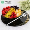 Party Bargains Disposable Plastic Flatware Dinner Fork Utensils, 32 Pack, White, Novelty Modern Design Kitchen Silverware Cutlery, Excellent Use for Household Dinner, Parties, Buffet, Catering
