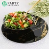 Party Bargains Disposable Plastic Flatware Salad Fork Utensils, 32 Pack, Gold, Novelty Modern Design Kitchen Silverware Cutlery, Excellent Use for Household Dinner, Parties, Buffet, Catering
