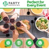 Party Bargains Disposable Plastic Flatware Soup Spoon Utensils, 32 Pack, Black, Novelty Modern Design Kitchen Silverware Cutlery, Excellent Use for Household Dinner, Parties, Buffet, Catering