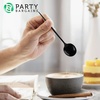 Party Bargains Disposable Plastic Flatware Teaspoon Utensils, 32 Pack, Black, Novelty Modern Design Kitchen Silverware Cutlery, Excellent Use for Household Dinner, Parties, Buffet, Catering