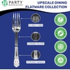 Party Bargains Disposable Upscale Collection Forks, 20 Count, Silver, Plastic Flatware Cutlery Utensils, Excellent for Birthdays, Parties, Buffets, Catering Service, Formal Events