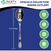 Party Bargains Disposable Upscale Collection Tea Spoons, 20 Count, Silver, Plastic Flatware Cutlery Utensils, Excellent for Birthdays, Parties, Buffets, Catering Service, Formal Events