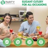 Party Bargains Disposable Upscale Collection Tea Spoons, 40 Count, Silver, Plastic Flatware Cutlery Utensils, Excellent for Birthdays, Parties, Buffets, Catering Service, Formal Events
