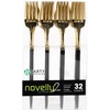 Party Bargains Disposable Plastic Salad Fork Flatware Utensils, 32 Pack, Black/Gold, Novelty Modern Design Kitchen Silverware Cutlery for Household Dinner, Parties, Buffet, Catering