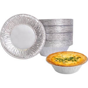 PARTY BARGAINS 12oz Aluminum Pie Pans – 100 Pack, 6-inch Disposable Round Mini Pie Pans for Pies, Tarts, Quiche (Max 240°C)
