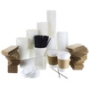 12oz Coffee Cups Combo – [60 Pack] White Insulated Disposable Hot Cups with Lids, Sleeves and Stirrers for Tea, Hot Chocolate. For To-Go Travel Mug, Parties